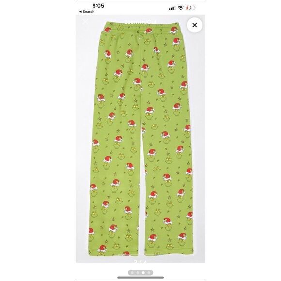 American Eagle Grinch pajama pants Christmas size XXS NWT - Picture 3 of 5